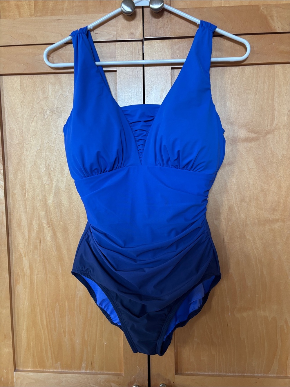 Lands' End Royal Blue MAST Women's ONE piece Swim Suit-Size 12-
